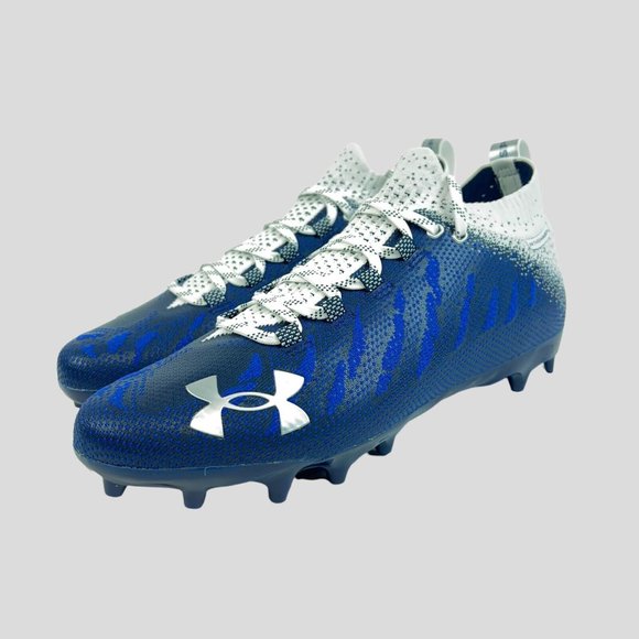 Under Armour Spotlight Lux Navy Royal Blue White Football Cleat 3022654-401 Mens main image 4